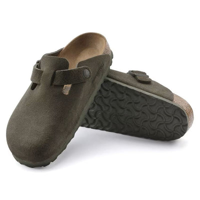Birkenstock Boston Soft footbed Suede Leather Clog - Thyme 5