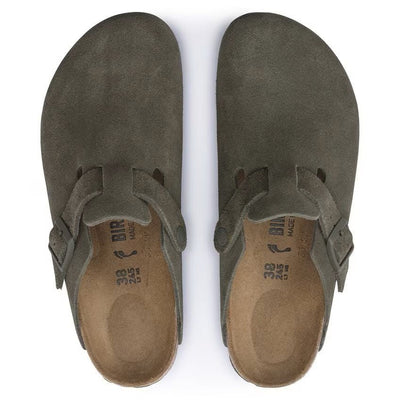 Birkenstock Boston Soft footbed Suede Leather Clog - Thyme 6