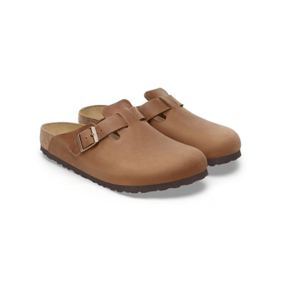 Birkenstock Boston Unisex BS Oiled Leather Clog Sandals - Cognac 3