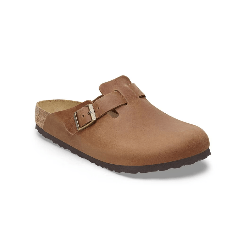 Birkenstock Boston Unisex BS Oiled Leather Clog Sandals - Cognac 2