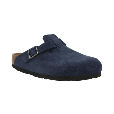 Birkenstock Boston Unisex Clog Suede Leather Sandals – New Navy 5
