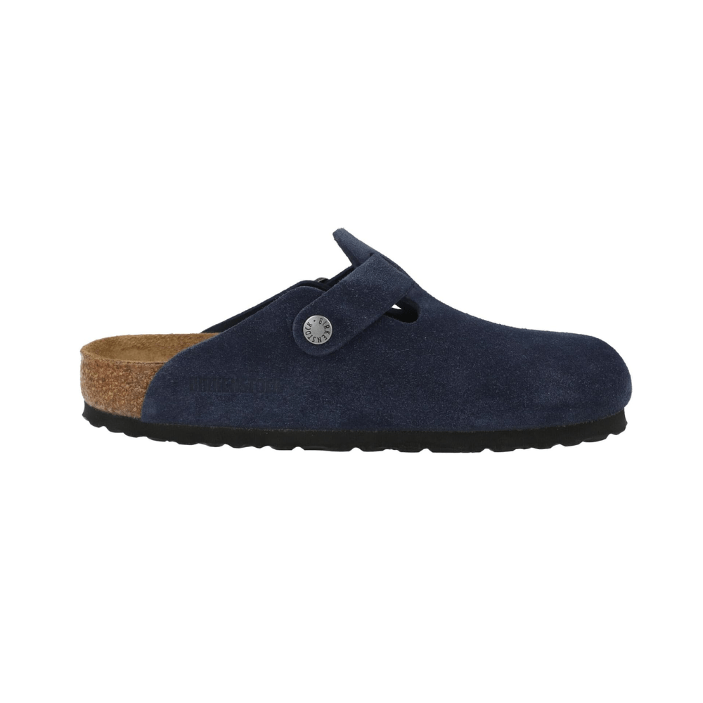 Birkenstock Boston Unisex Clog Suede Leather Sandals – New Navy 1