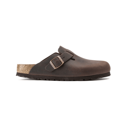 Birkenstock Boston Unisex Oiled Leather Clog Sandals - Habana 1