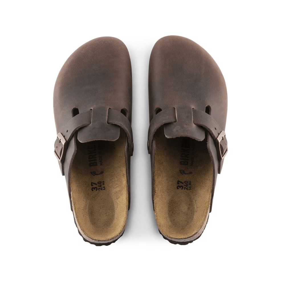 Birkenstock Boston Unisex Oiled Leather Clog Sandals - Habana 4