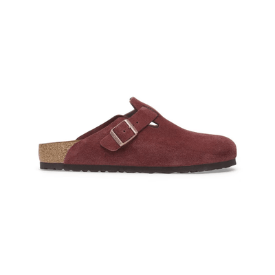 Birkenstock Boston Unisex Suede Leather Sandals – Zinfandel 1