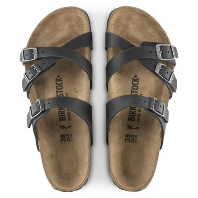 Birkenstock Franca Oiled Leather - Black Unisex Sandal 7