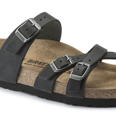 Birkenstock Franca Oiled Leather - Black Unisex Sandal 4