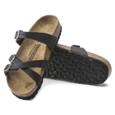 Birkenstock Franca Oiled Leather - Black Unisex Sandal 6