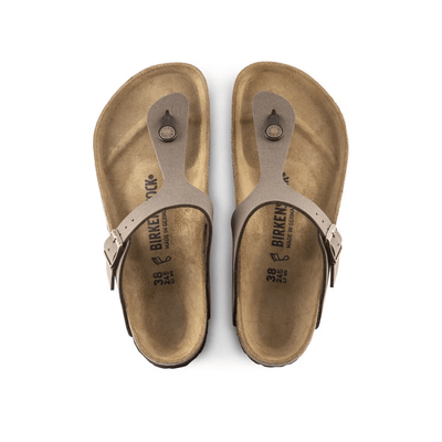 Birkenstock Gizeh – Birkibuc Women's Leather Thong Sandals Mocha 43751 3