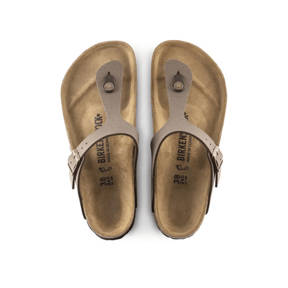 Birkenstock Gizeh – Birkibuc Women's Leather Thong Sandals Mocha 43751 3