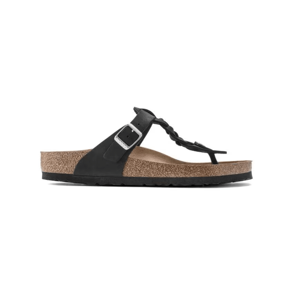 Birkenstock Gizeh Braided - Black Leather Sandals 1