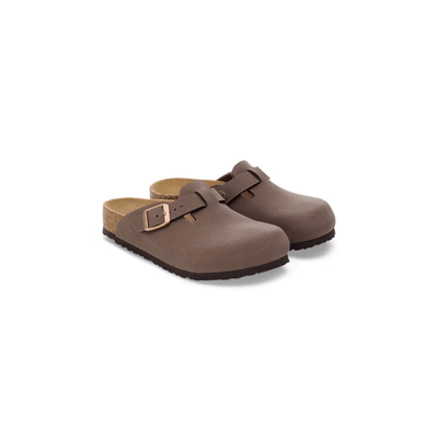 Birkenstock Kids Boston Birko - Flor Nubuck Clog Sandals - Mocca 3