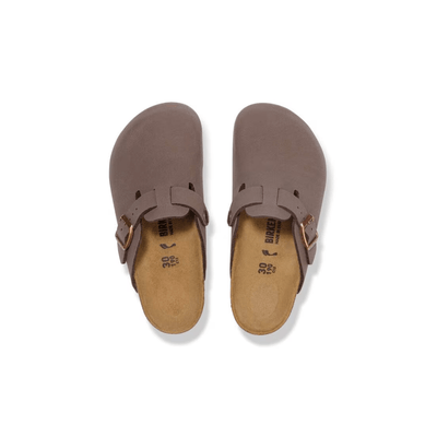 Birkenstock Kids Boston Birko - Flor Nubuck Clog Sandals - Mocca 4