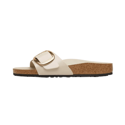 Birkenstock Madrid Big Buckle | Oyster Hex Patent Natural Leather (Narrow Fit) 2