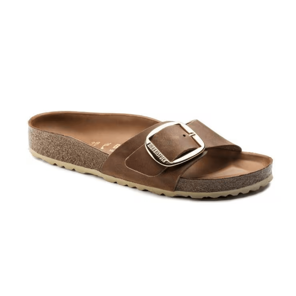 Birkenstock Madrid Big Buckle Sandals – Cognac Oiled Leather (Narrow Fit) 3