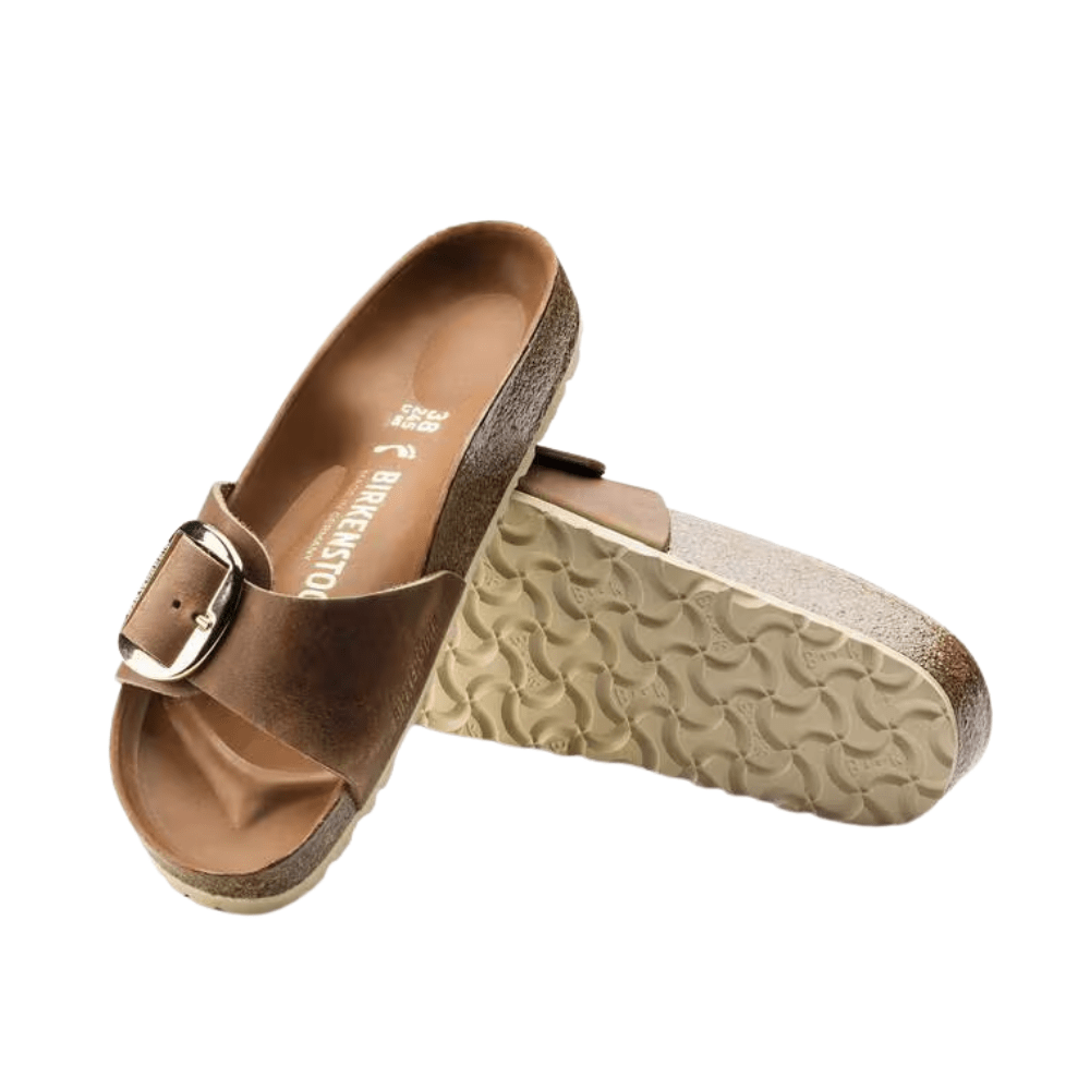 Birkenstock Madrid Big Buckle Sandals – Cognac Oiled Leather (Narrow Fit) 5