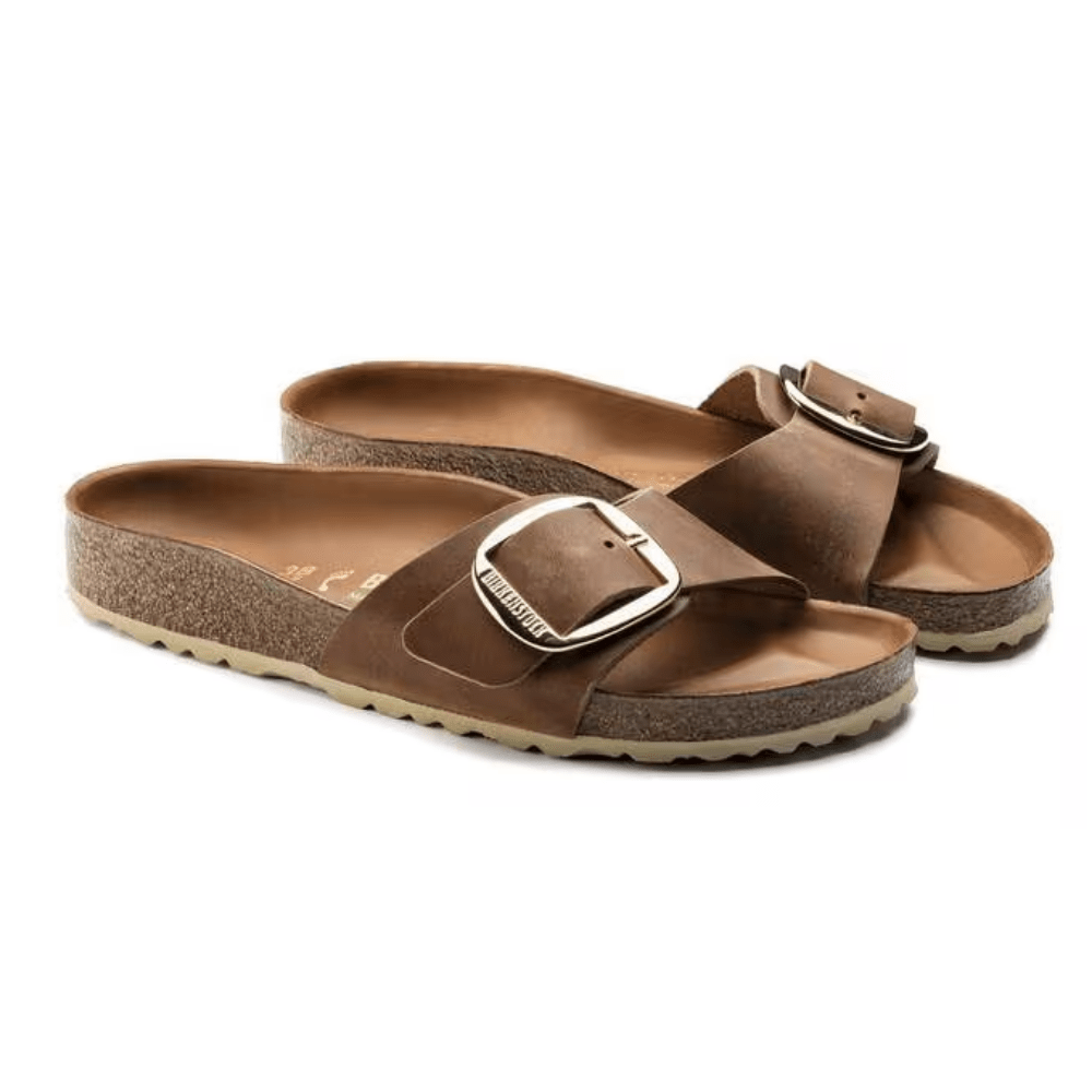 Birkenstock Madrid Big Buckle Sandals – Cognac Oiled Leather (Narrow Fit) 6