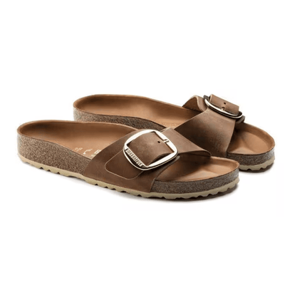 Birkenstock Madrid Big Buckle Sandals – Cognac Oiled Leather (Narrow Fit) 6