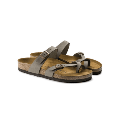 Birkenstock Mayari Birkibuc Stone Unisex Hard Footbed Sandals 4