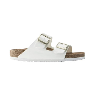 Birkenstock Unisex Arizona Birko Flor Sandals - Patent White 1