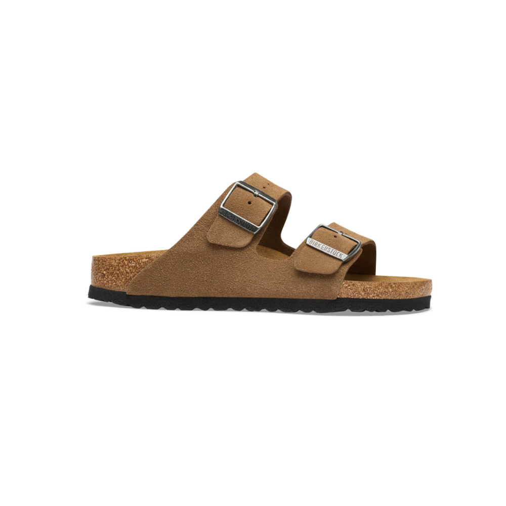 Birkenstock Unisex Arizona BS Suede Leather Sandals - Dark Tea