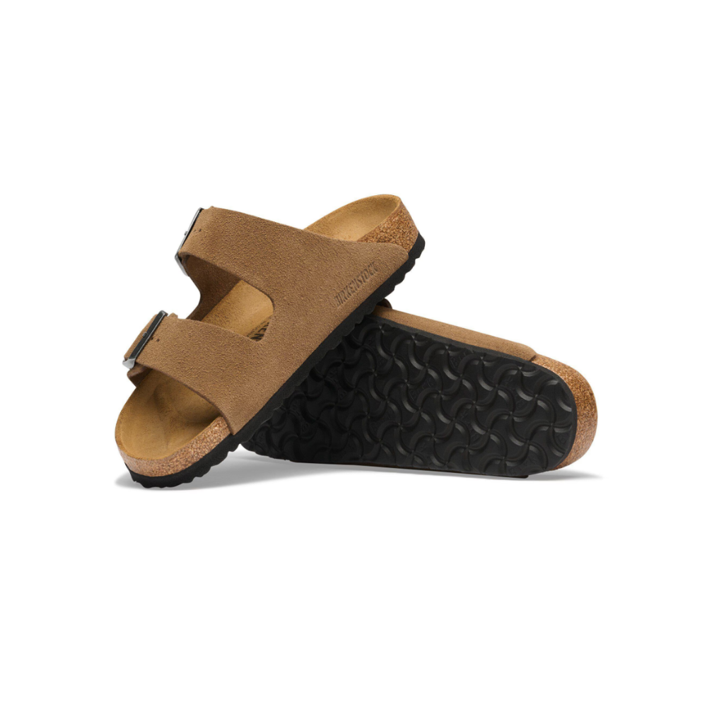 Birkenstock Unisex Arizona BS Suede Leather Sandals - Dark Tea