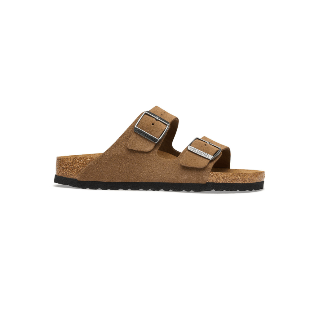 Birkenstock Unisex Arizona BS Suede Leather Sandals - Dark Tea 1