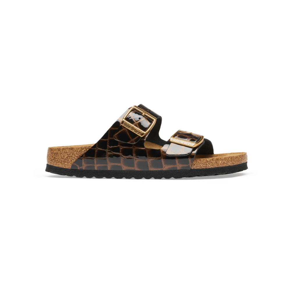 Birkenstock Unisex Arizona Leather Sandal – Black Emboss 1