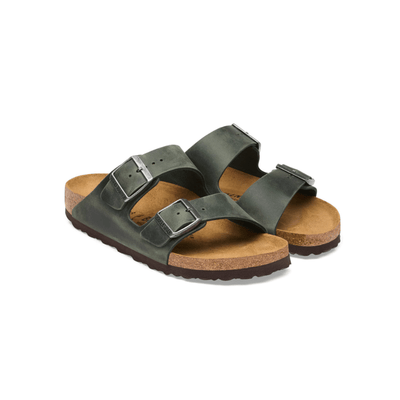 Birkenstock Unisex Arizona Oiled Leather Sandal – Thyme 2