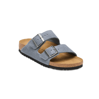 Birkenstock Unisex Arizona Sandal – Stone Blue Suede Leather 2