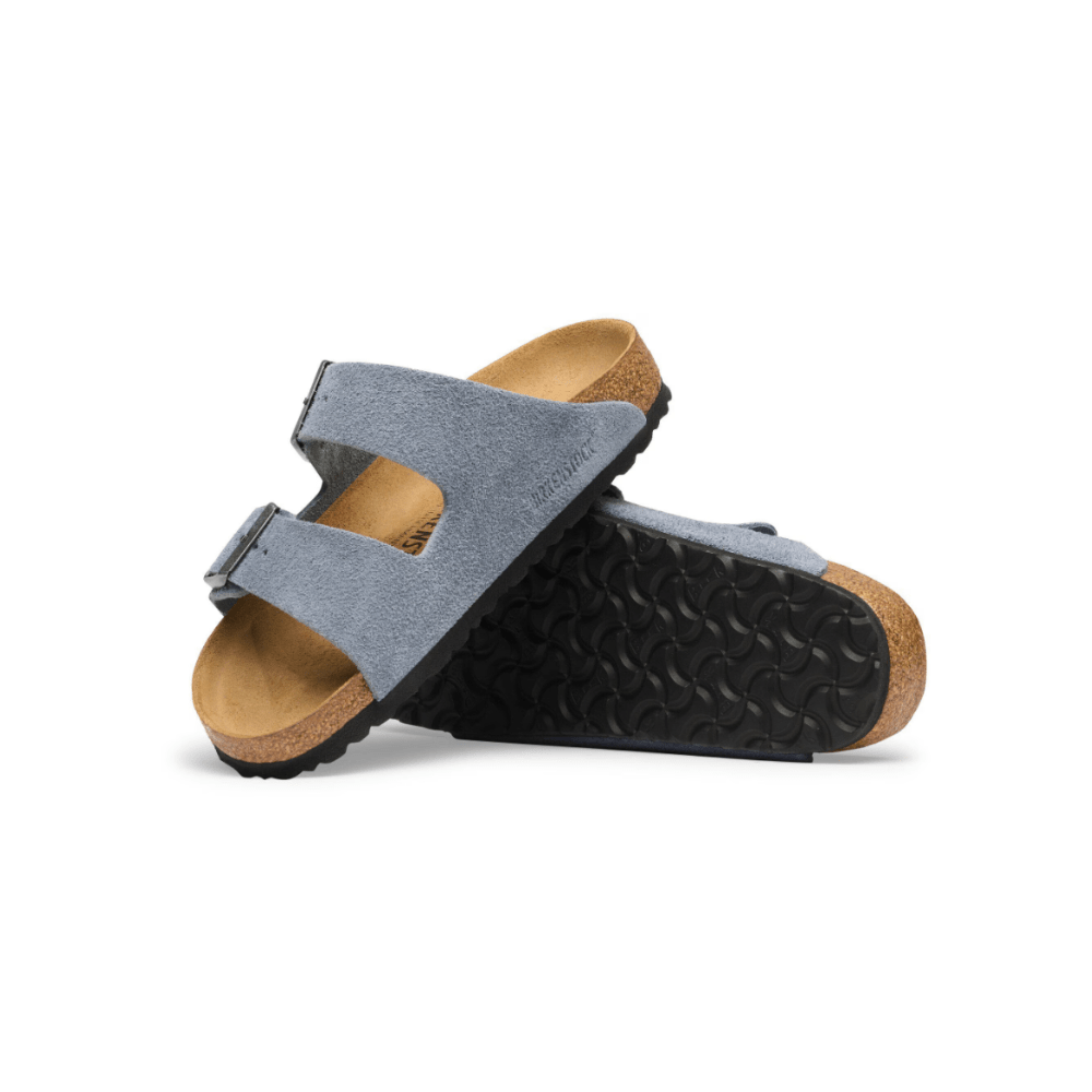 Birkenstock Unisex Arizona Sandal – Stone Blue Suede Leather 4