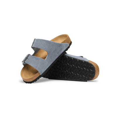 Birkenstock Unisex Arizona Sandal – Stone Blue Suede Leather 4