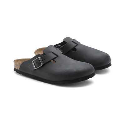 Birkenstock Unisex Boston BS Oiled Leather Clog Sandal - Black 3