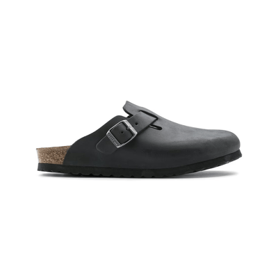 Birkenstock Unisex Boston BS Oiled Leather Clog Sandal - Black 1