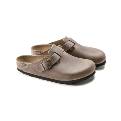 Birkenstock Unisex Boston BS Oiled Leather Clog Sandals Tabacco Brown 3