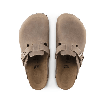 Birkenstock Unisex Boston BS Oiled Leather Clog Sandals Tabacco Brown 5