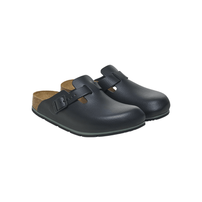 Birkenstock Unisex Boston PRO Natural Leather Clog - Black 4