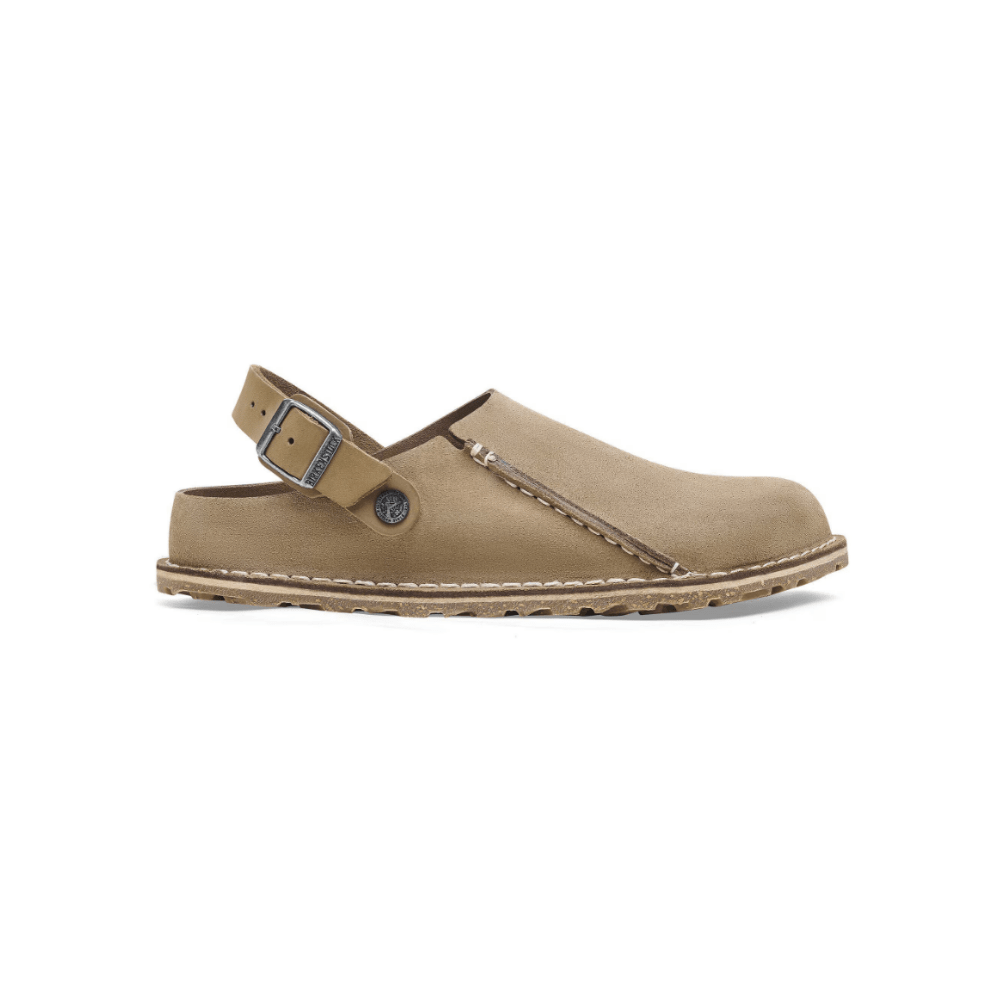 Birkenstock Unisex Lutry Premium Suede Leather Convertible Clog – Gray Taupe 1