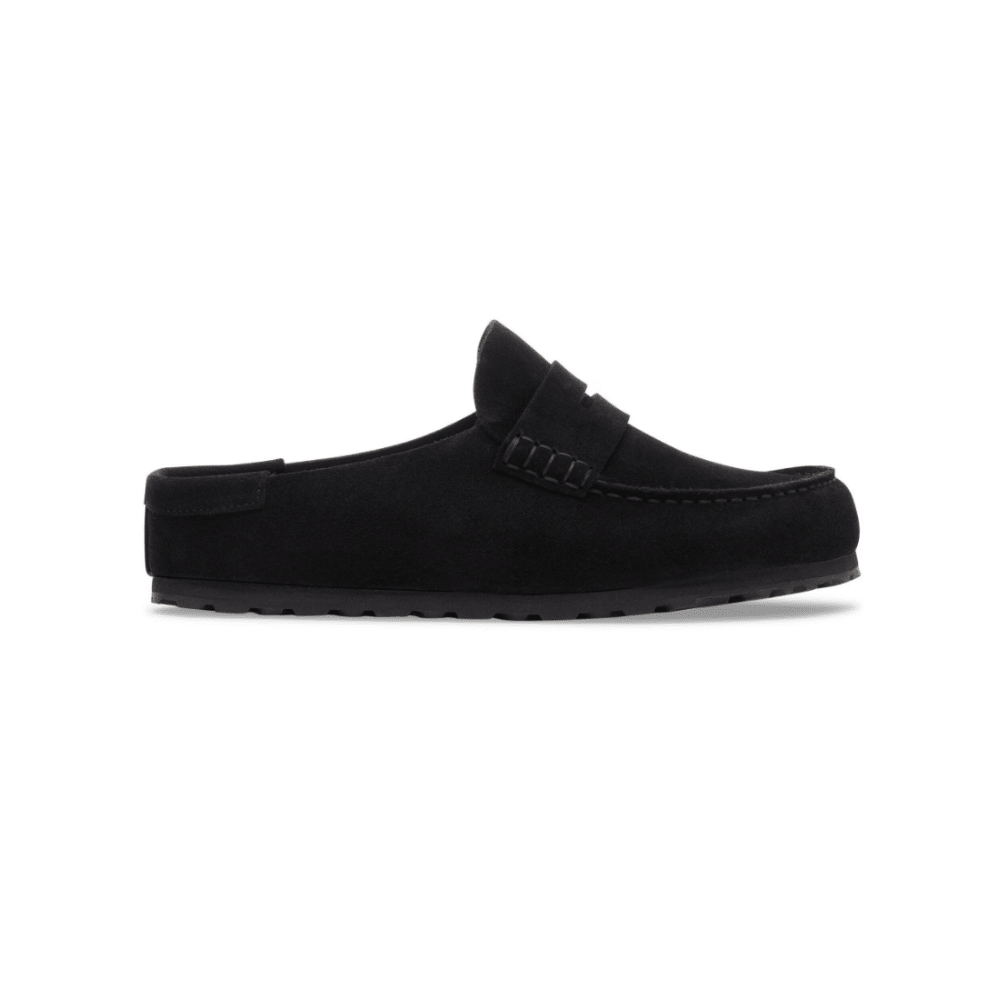Birkenstock Unisex Naples Wrapped Suede Leather Clogs - Black 1