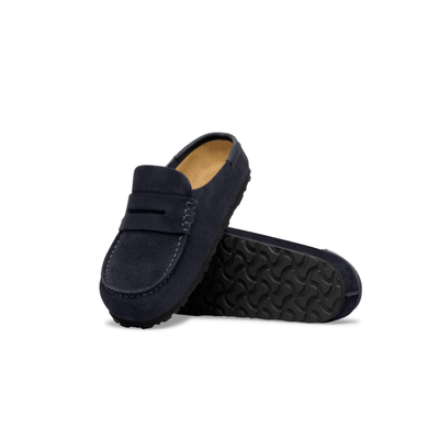 Birkenstock Unisex Naples Wrapped Suede Nubuck Clogs - Midnight Blue 3