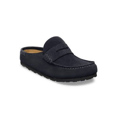 Birkenstock Unisex Naples Wrapped Suede Nubuck Clogs - Midnight Blue 2
