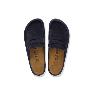 Birkenstock Unisex Naples Wrapped Suede Nubuck Clogs - Midnight Blue 5