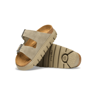 Birkenstock Women's Arizona Chunky Suede Leather Platform Sandals - Taupe 3