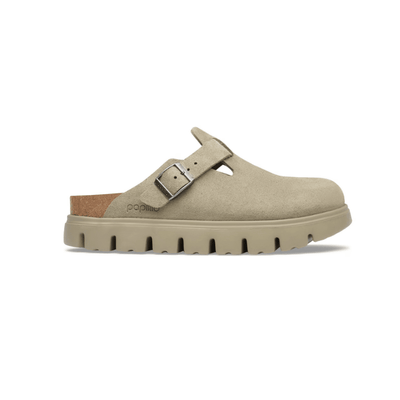 Birkenstock Women's Boston Chunky Suede Leather Clogs - Taupe 1