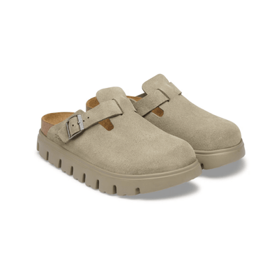 Birkenstock Women's Boston Chunky Suede Leather Clogs - Taupe 2