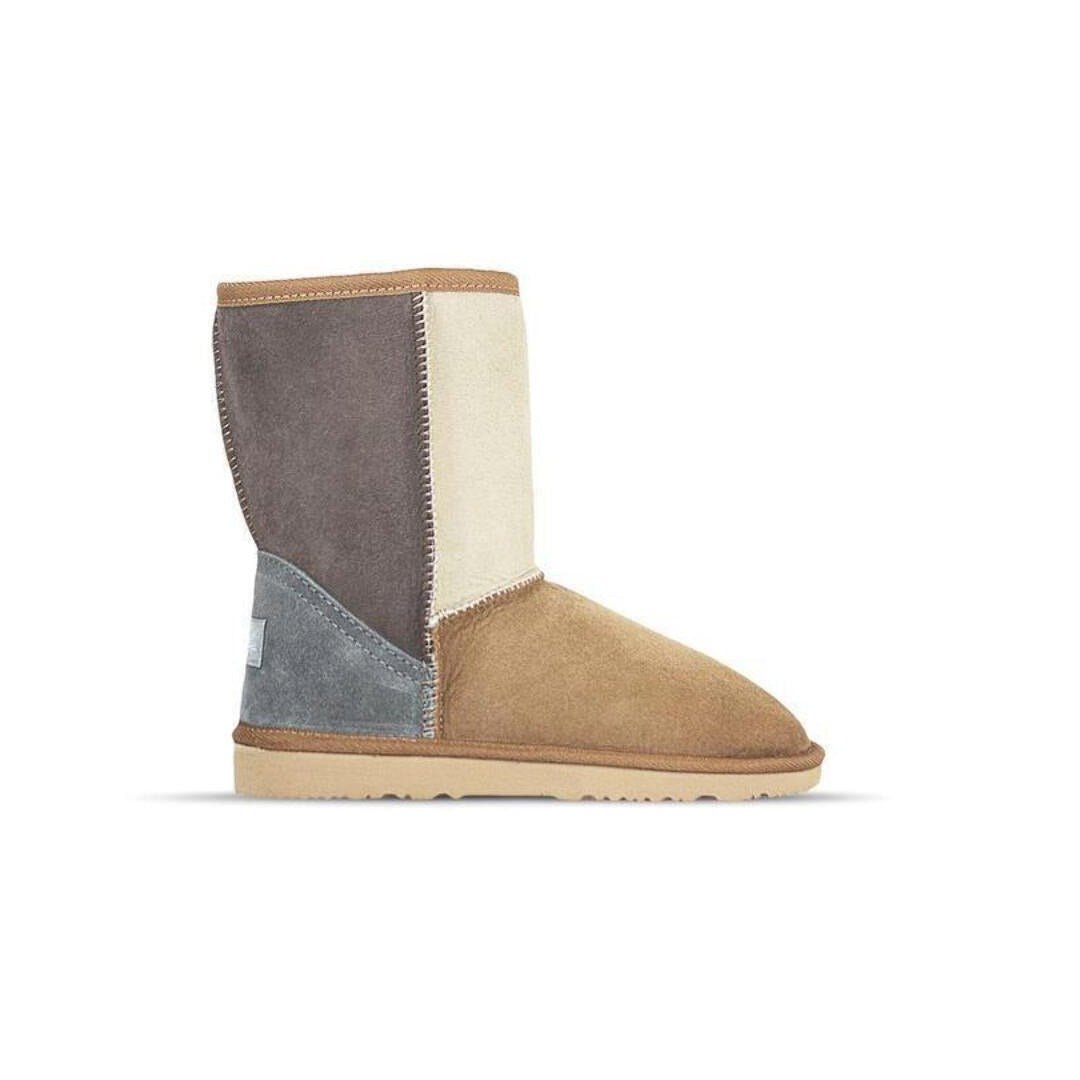 Burlee Women's Mid Tricolor Sheepskin Boot – Warm & Stylish 1