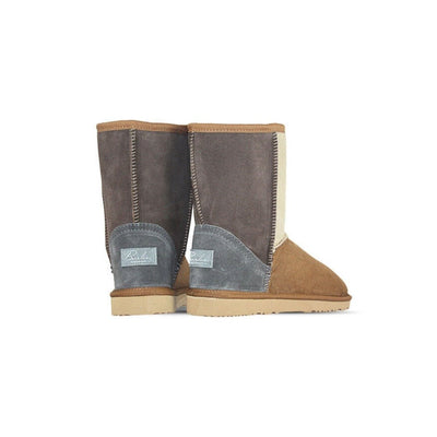 Burlee Women's Mid Tricolor Sheepskin Boot – Warm & Stylish 4