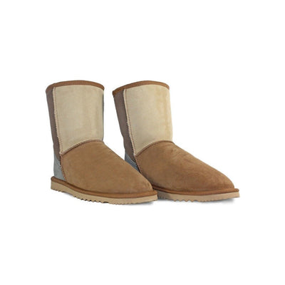 Burlee Women's Mid Tricolor Sheepskin Boot – Warm & Stylish 5
