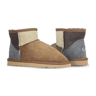 Burlee Women's Sheepskin Boot Mid Tricolor – Warm & Stylish, Moisture-Wicking and Breathable 5