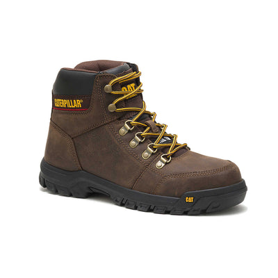 Caterpillar Men's Outline Seal Brown Steel Toe Work Boot P90803 2
